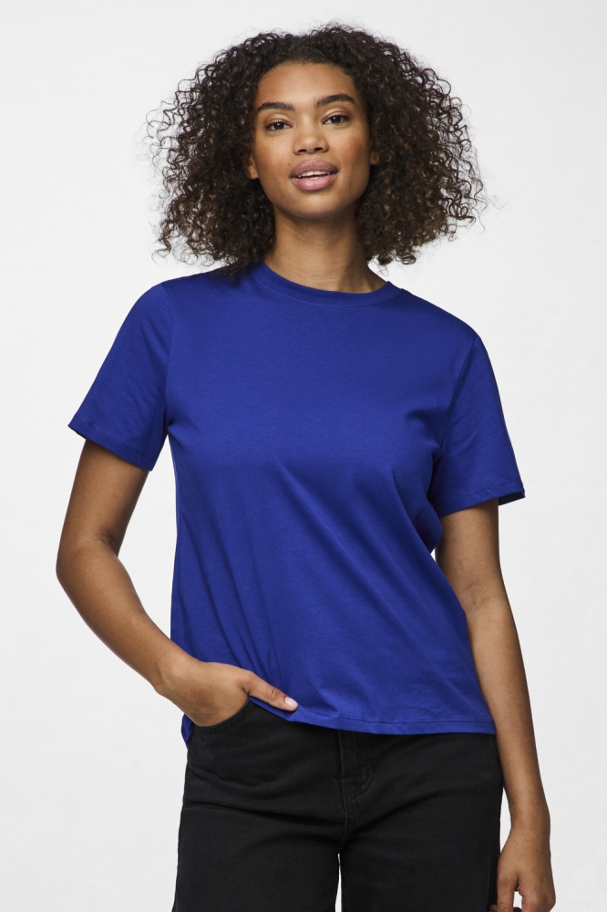 PCRIA SS SOLID TEE NOOS BC 17140802 Mazarine Blue